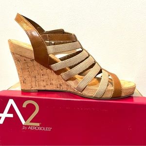 Aerosoles Tan Wedge Sandals